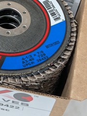 CGW Flap Disc: 4-1/2" Dia, 7/8" Hole, Aluminum Oxide, Type 29 Box of 1