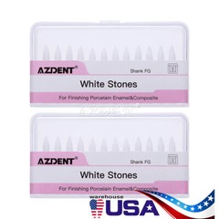 Dental Mounted White Polishing Stones Flame shape FG bur Arkansas Stone Points