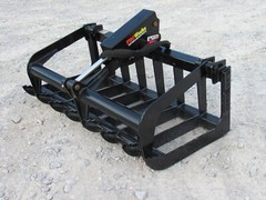48″ Single Cylinder Root Grapple Bucket Attachment Fits Skid Steer Quick Attach