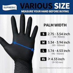 Supmedic Medical Soft Max™ Black Nitrile Disposable Gloves,