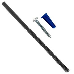 #8 x 1″ Anchor Kit with Screws, Blue Anchors & 3/16″ Drill Bit – 100 Pack