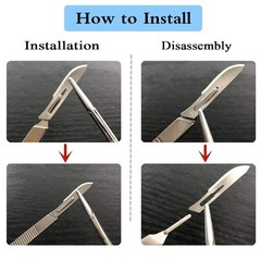Surgical Grade Sterile Blades – 10pcs Carbon Steel Scalpel Set for Medical Use