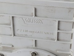 Valterra 6401P PVC Pneumatic Gate Valve, White, 4″ Slip X Slip, Stainless Paddle