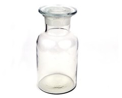 Eisco Labs 500ml Reagent Bottle, Wide Neck with Stopper – Soda Glass