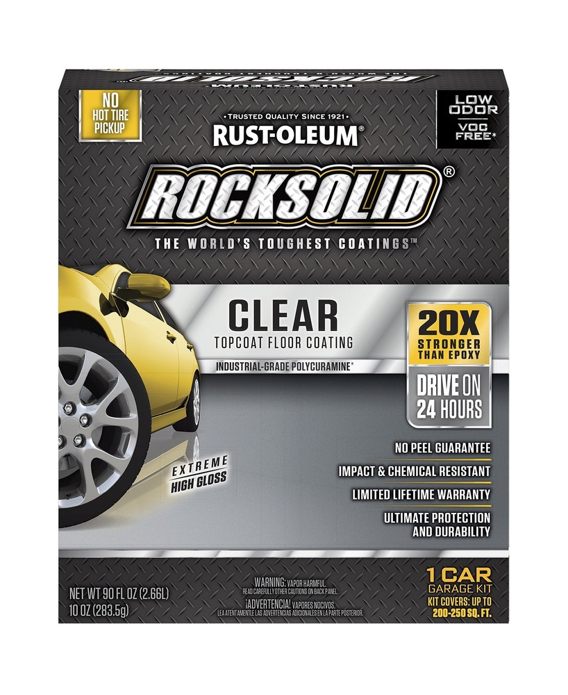 Rust-Oleum 282829 RockSolid Polycuramine 1 Car Garage Floor Top Coating Kit, …