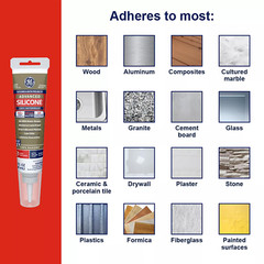 GE Advanced Silicone Caulk for Kitchen & Bathroom – 100% Waterproof Silicone Sea