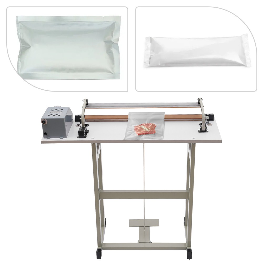 22.83″ Foot Pedal Impulse Sealer heat sealing machine,Plastic Bag sealer 110V