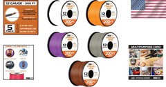 Iron Forge Cable 12 Gauge Primary Automotive Wire – 6 Roll Bulk Assortment Pack