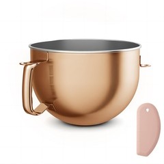Copper Color Stainless Steel 6 Quart Mixing Bowl for Large, Radiant