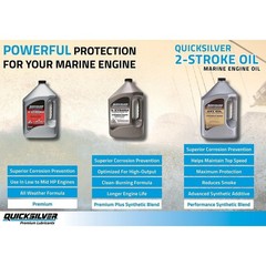 Quicksilver Premium 2-Stroke Engine Oil 1 Quart for Outboards, PWC, Snowmobiles
