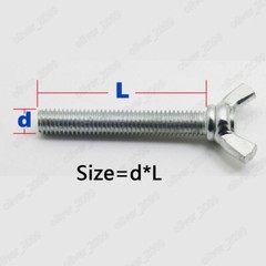 Galvanized Steel Wing Thumb Screws Bolts M4 M5 M6 M8 M10 M12