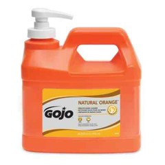 GOJO 0948-04 Natural Orange Hand Cleaner in Half-Gallon Pump Bottle