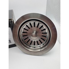 Signature Hardware 3-1/2 Drain and Flange Set Stainless Steel