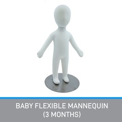 SSWBasics Baby Flexible Mannequin (3 Months) – 24″ with Head, 18½” without Head