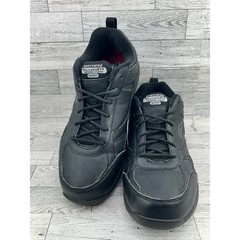 Skechers Work Relaxed Fit Memory Foam Black Slip Resistant Shoes 77111W Men 9.5W
