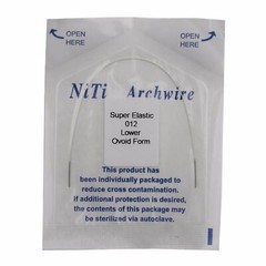 Dental Orthodontic White Color Coated Niti Arch Wire Round Super Elastic Ovoid