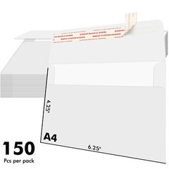 150 Printable White Invitation Envelopes A4 Self Seal 4.25×6.25 for Wedding Card