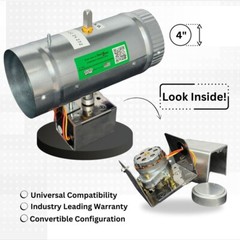 4″ DuroZone HVAC Motorized Electric Zone Control 24ac Power Damper Dampner NSPRD