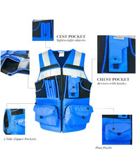 3M Reflective Stripes Safety Vest Workwear For Men And Women Hi-Vis Vest