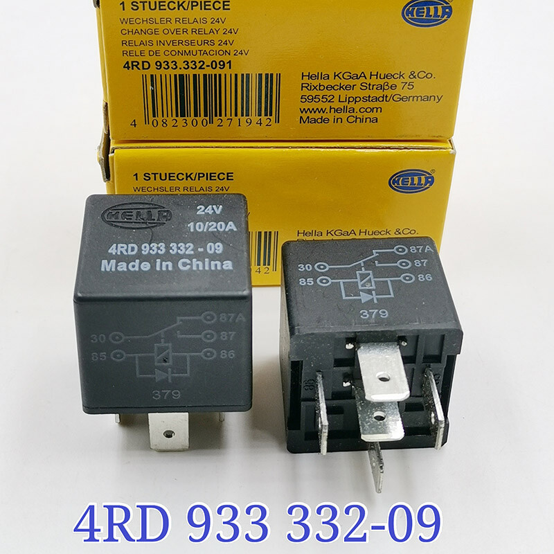 5Pieces HELLA 4RD933332-09 24VDC Automotive Relay 5Pins NEW