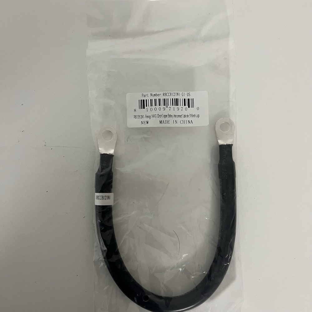 1AWG Gauge BLACK Battery Cable Copper Car Solar Power Wire Inverter Welding 12″