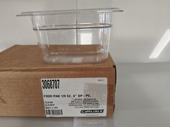 Polycarbonate Food Pan 1/9 Size, 4″ Deep – Clear (6 in pack)