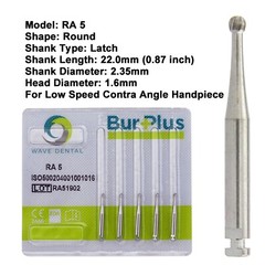Wave Dental Latch Carbide Burs Slow Speed Round Taper RA 1 2 3 4 6 8 699 701 702