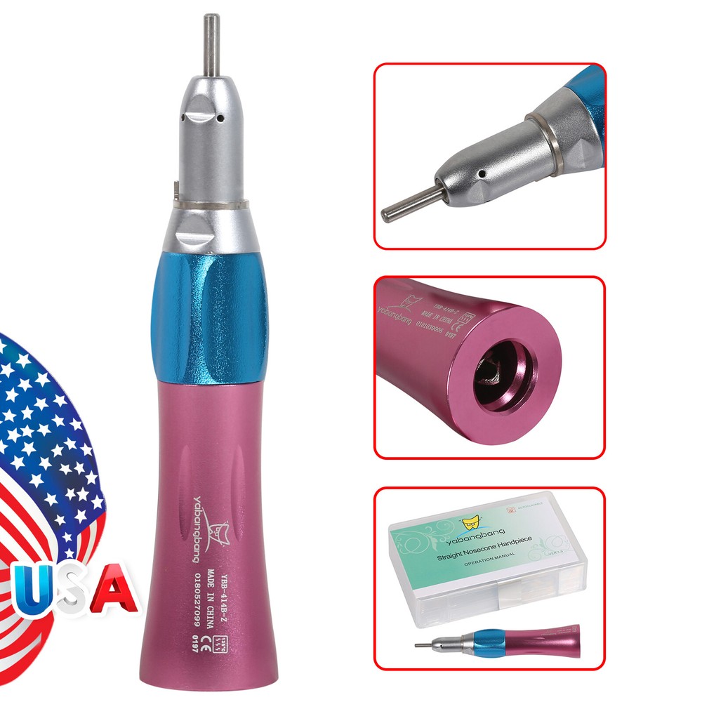 Slow low Speed Straight Nosecone Handpiece Fit HP2.35mm Burs 4Colors Dental