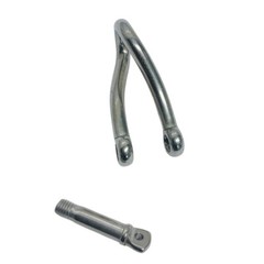 15/32″ Stainless Steel 316 Twisted Shackle Screw Pin,1500 Lb WLL Marine Grade