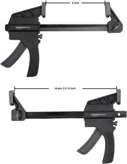 6-Piece One-Handed Quick-Release Trigger Clamp Set, 2×4-inch and 4×6-inch Bar