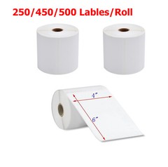 Fanfold/Roll 4″x6″ Direct Thermal Address Shipping Labels For Rollo & Zebra