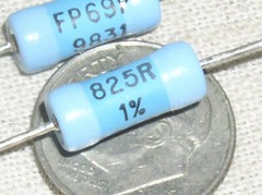 5 DALE FP069P825RF FP69P 825 OHM 2W 2 W WATT MF METAL FILM POWER RESISTOR USA