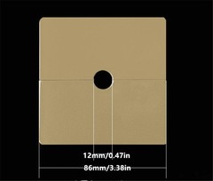 Wall Split Flange Plumbing Cover Plates Square Shower Arm 12mm/0.47in, Yellow