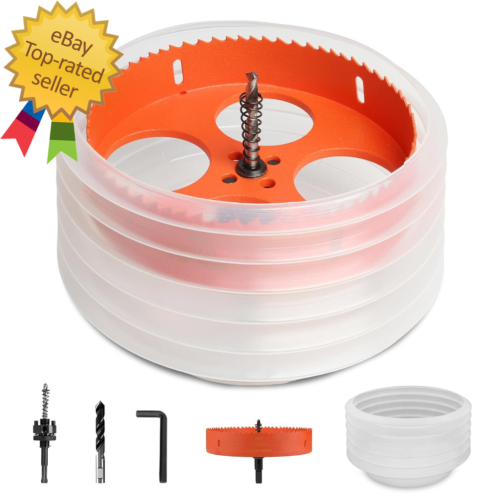 6 1/4 Hole Saw for Recessed Lights Can Lights, 6.25 Inch Hole Cutter with Dust B