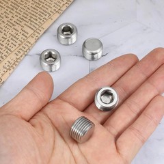 5 PCS 3/8″ NPT Male Pipe Plug Stainless Steel Pipe Plug Fitting Set Hex Count…