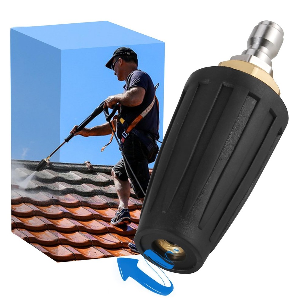 Turbo Nozzle Pressure Washer Tips, Durable Ceramic Core, 360° Rotating Pres