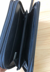 Vintage 1990s Black Leather Personal Organizer Planner 6 Ring Zip Around 8″x5.5″
