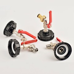 275-330 Gal IBC Tote Water Tank Hose Adapter 3 Sizes Brass Valve Connector