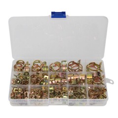 115pcs Hose Clamp Assortment Kit Steel Spring Clip Water Fuel Tube Pipe/Plier US
