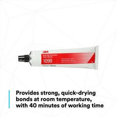 3M Nitrile High Performance Plastic Adhesive 1099, Tan, 5 Oz Tube
