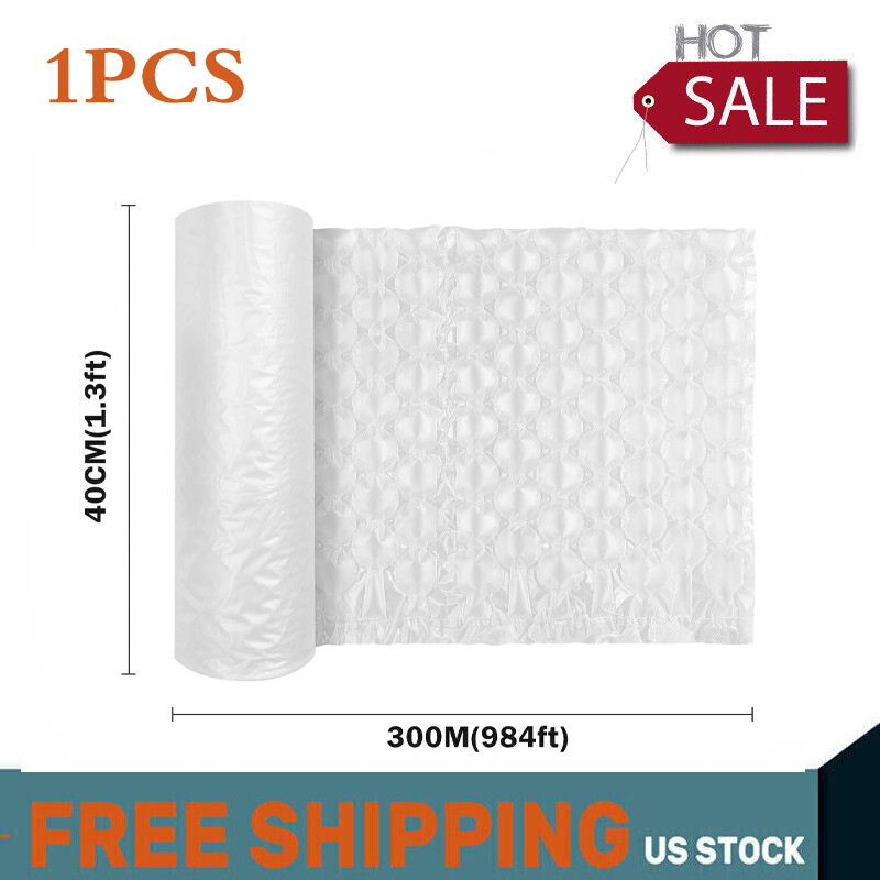 1Roll 984ftx16″ Air Cushion Machine Film Bubble Pillow Packaging Padding Roll