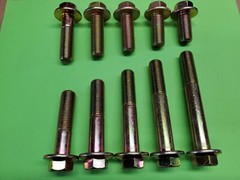 M14-1.5 x (CHOOSE LENGTH & QUANTITY) Grade 10.9 Metric Flange Bolts Yellow Zinc