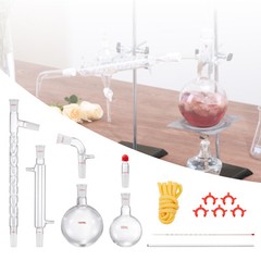 VEVOR Lab Glassware Distillation Kit 1000ml 3.3 Boro 14 pcs Glassware Equipment