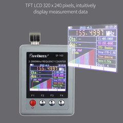 Anysecu SF103 2MHz-200MHz / 27MHz -2800MHz Portable Frequency Counter CTCCSS/DCS