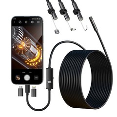 Borescope Camera with Light, 16.5ft Endoscope Inspection,Waterproof Snake Camera