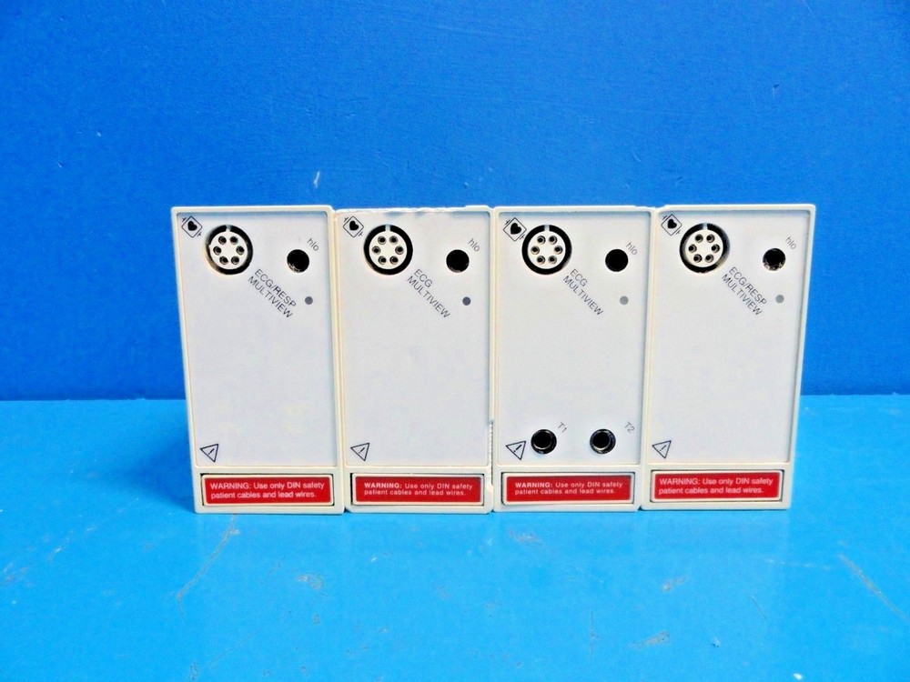 4 x SPACELABS 90470, 90470-01 / 02 (ECG/RESP MULTIVIEW TEMP 1 & 2) MODULES~16391