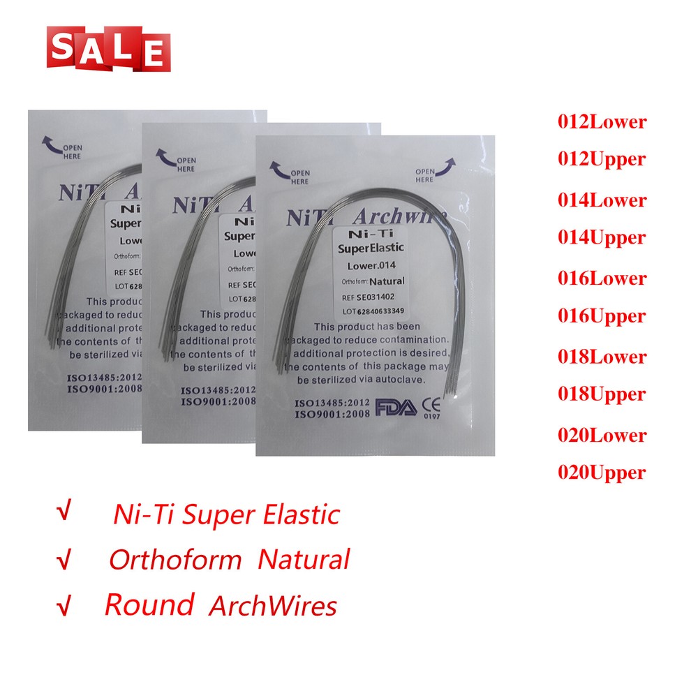 Dental Ortho Arch Wires Stainles Steel/Niti Heat Activated Ovoid/Nature Form mx