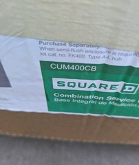 Square D CUM400CB Meter Main Combo Service Entrance 400A Main Breaker 120/240V