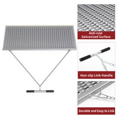 6′ x 3′ Drag Mat Heavy Duty Zinc & Steel Mesh Field Surface Leveling for ATV UTV