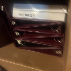 Supply 3-Ring Binders, 8red And 2 White